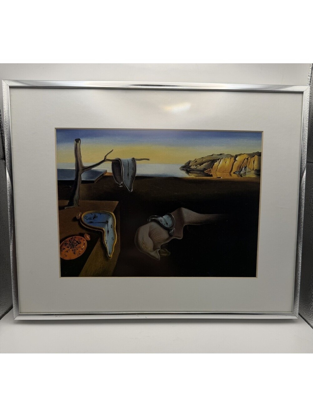 Salvador Dali Melting Clocks Framed Picture High Quality 14.25”x11.25”